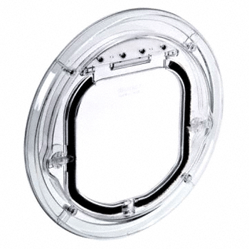 Pet Tek, Cat Flap Slimline Door Clear, Sliding Door Catflap, 4 way Locking