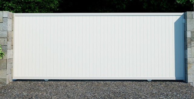 PVC Full privacy Sliding gate, Hampton Fence Gate, PVC, up to 2100 x 6180mm