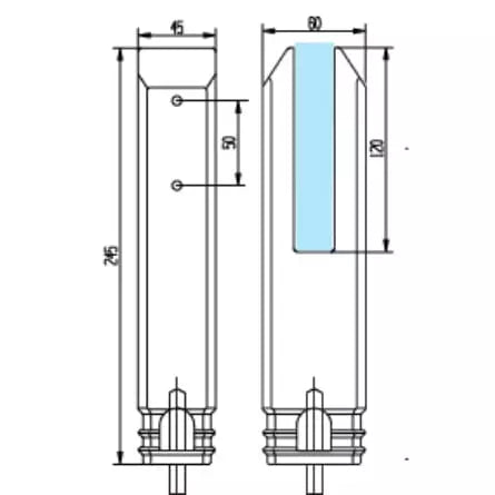 Balustrade Spigot Madrid Deluxe SS2205 Core Drill Spigot With Dress Ring (suits 15mm to 17.52mm glass)