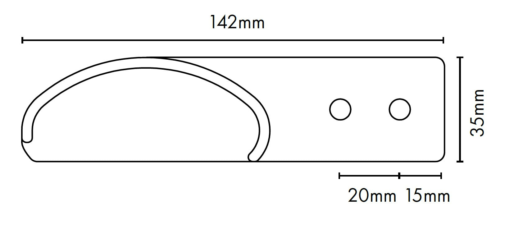 Aluminium Offset Handrail Bracket - 2 Pack - 1 x Left & 1 x Right