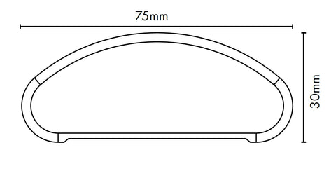 Oval End Cap - Suits Oval Handrail