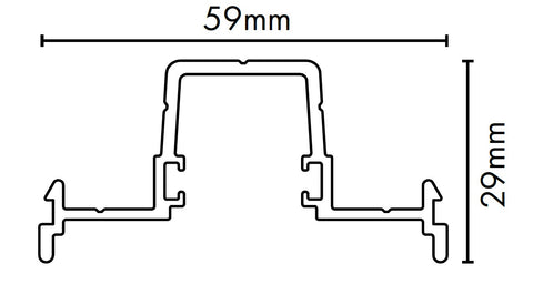 5800mm - Aluminium Oval Handrail with Channel Insert