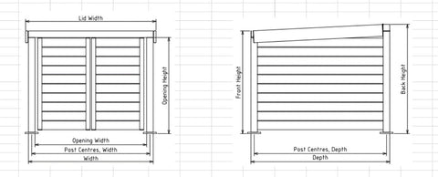 Pool Pump Storage, Aluminium Slat Storage Closure, Bin Storage, Choose your size and colour