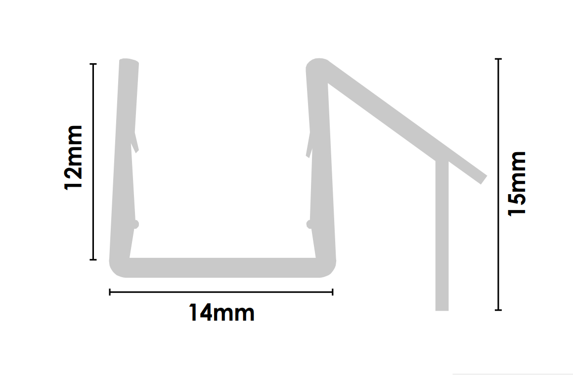 Slimline PVC under door water seal