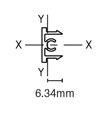 Aluminium BATTEN EXTRUSIONS - 15mm x 9mm clip