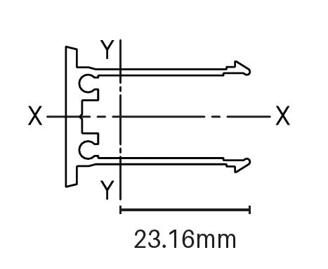 Aluminium BATTEN EXTRUSIONS - 30mm x 25mm clip