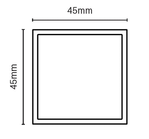 Aluminium BATTEN EXTRUSION rail  - 45mm x 45mm rail