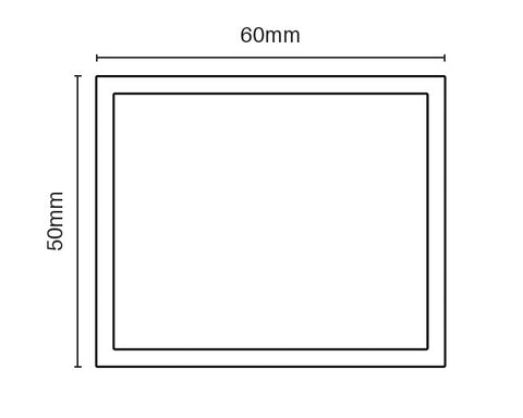 LEFT slotted gate side frame 60mm x 50mm NIL SPACING 5800MM LONG