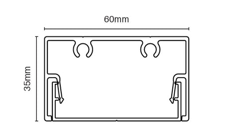 Non-machined frame 60mm x 35mm 5800MM LONG