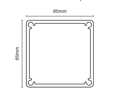 Heavy duty post 65mm x 65mm 2400MM or 6000MM LONG