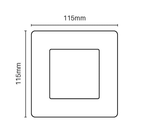 115mm x 115mm dress ring