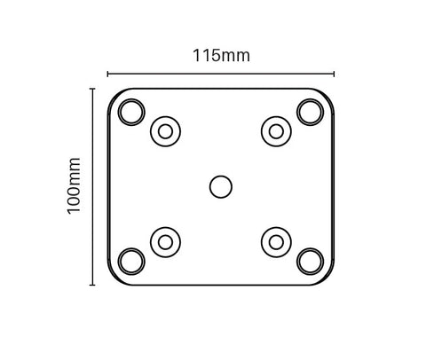 115mm x 100mm base plate set