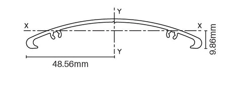 Swiftclip 97mm x 16mm semi aerofoil blade