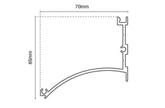 70mm x 65mm mounting clip PACK OF 4