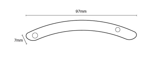 97mm x 7mm aluminium end plate PACK OF 20 (10x left & 10x right)