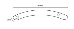 97mm x 7mm aluminium end plate PACK OF 20 (10x left & 10x right)