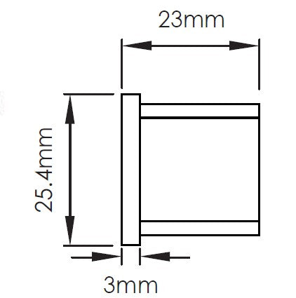 NANORAIL® 25X21MM END CAP