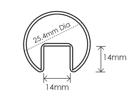 NANOROUND 25.4MM DIAMETER CHS HANDRAIL,25.4mm DIA    Round Stainless Handrail