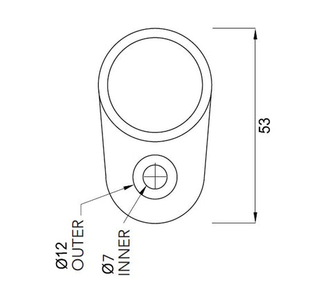 NANOROUND 25.4MM DIA WALL PLATE 316 STAINLESS STEEL