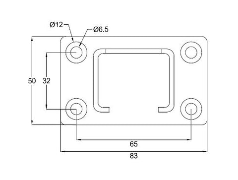 40X30mm GRIPRAIL® WALL PLATE