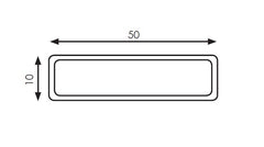 SOLO RHS HANDRAIL,50x10mm Stainless Steel Handrail