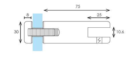 SOLO 50x10mm, RAIL CONNECTOR