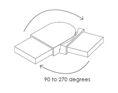 SOLO 50x10mm, HORIZONTAL SWIVEL JOINER