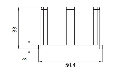 SOLO 50x10mm, END CAP