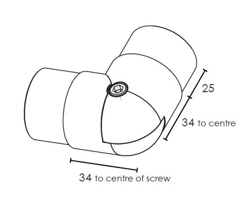 EURO OFFSET 38MM DIAMETER SWIVEL JOINER