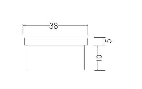 EURO 38mm DIA OFFSET FLAT END CAP