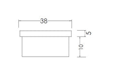 EURO 38mm DIA OFFSET FLAT END CAP
