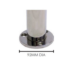 MOD 50 ROUND HEAVY DUTY STAINLESS STEEL POSTS, 50.8MM