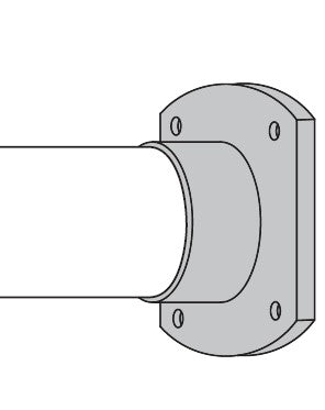 MOD 50 - ROUND MOD50 OBLONG FLANGE 316 STAINLESS STEEL