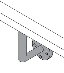 MOD 50 - ROUND 316 STAINLESS STEEL WALL SUPPORT SWIVEL FLAT SADDLE