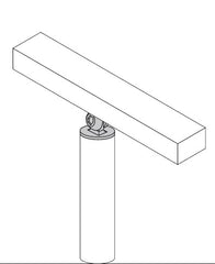 MOD 50 - RAIL SUPPORT BALL JOINER ROUND WITH SWIVEL FLAT SADDLE 316 STAINLESS STEEL