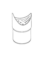 MOD 50 - ROUND 316 STAINLESS STEEL FLUSH RAIL SUPPORT