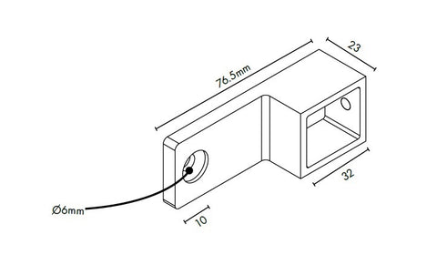 Summit Nanorail 25x21mm extended wall plate