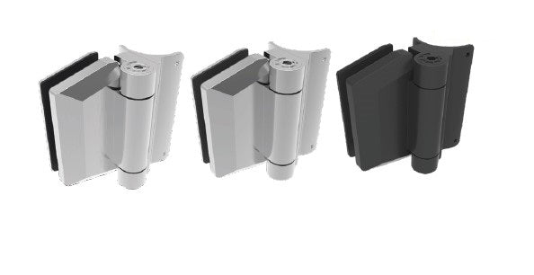 Polaris 155 Soft Close Retrofit Hydraulic Hinge Glass to Round Post Replace old Spring Hinges