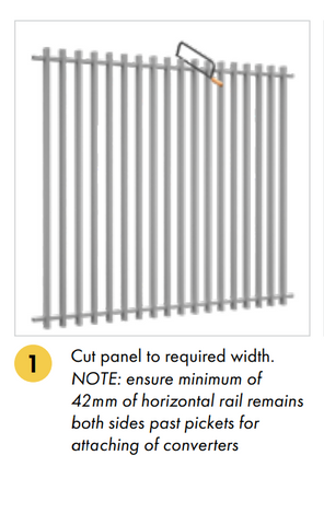 BARR Gate Converter – 1800mm High - White / Black