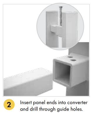 BARR Gate Converter – 1200mm High - White / Black