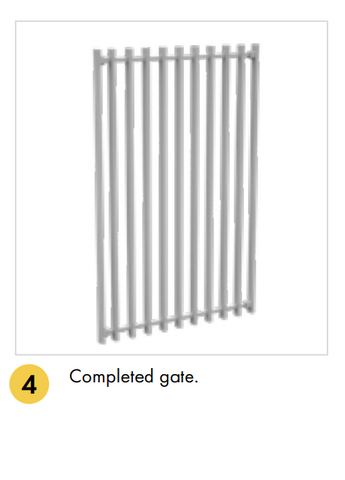 BARR Gate Converter – 1800mm High - White / Black