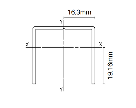 U Channel - Extrusion - 6000MM LONG  30mm x 33mm