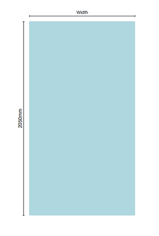 Frameless Shower Screen Fixed Panel,1022mm - 1397mm