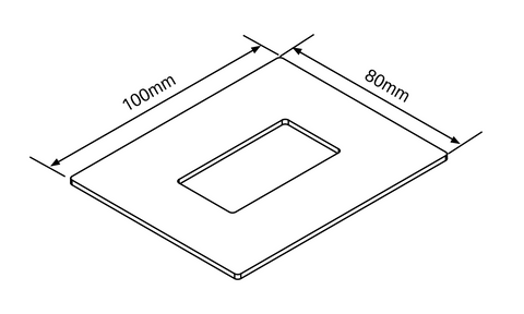 Dress Ring For BARR Posts - 100mm x 80mm - White / Black