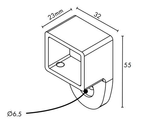 NANORAIL® 25X21MM WALL PLATE