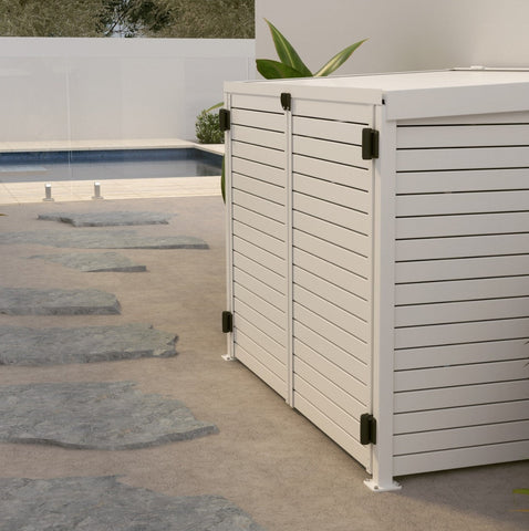 Pool Pump Storage, Aluminium Slat Storage Closure, Bin Storage, Choose your size and colour