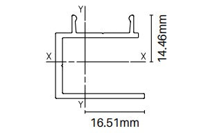 Quickscreen Side frame for Slats 5800MM LONG (Also horizontal rails)