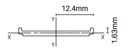 9MM SPACING Aluminium slat gap insert 2100MM LONG