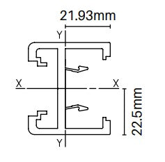 9MM SPACING  Slotted gate side frame 4200MM LONG, for Slat gates