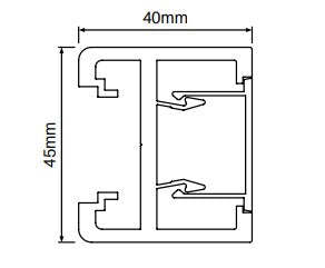 20MM SPACING  Slotted gate side frame 4200MM LONG